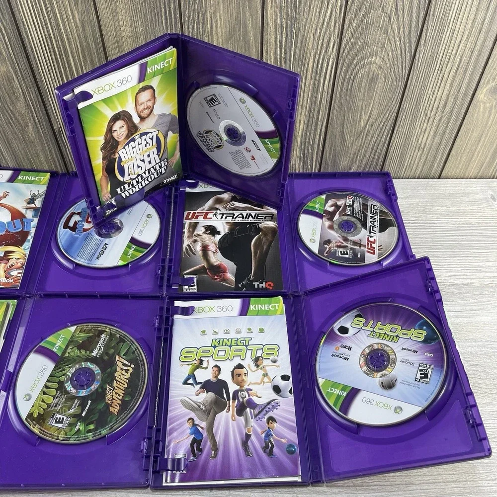 Xbox 360 Kinect Bundle Lot Of 5 Video Games Tested Working